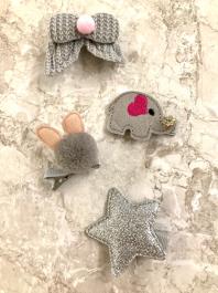 Štipčeky do vlasov - KIDS - Fashion Grey