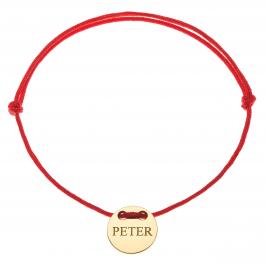 Červená šnúrka, 14kt zlato, Peter - detský, dámsky aj pánsky