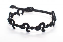 Náramok CRUCIANI Znamenie LEV  - čierny 