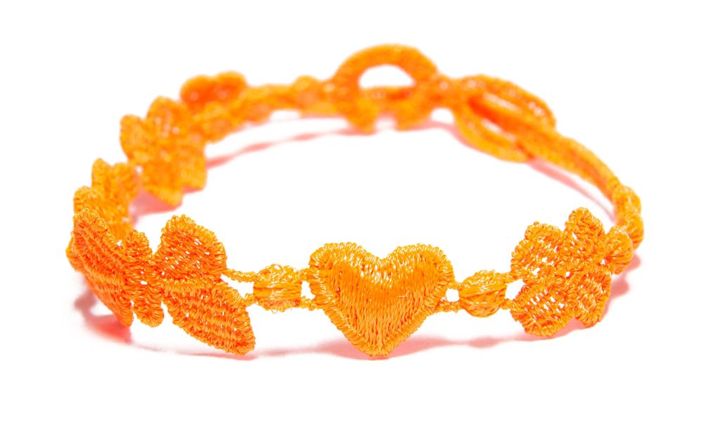 Náramok CRUCIANI Šťastie - láska - hojnosť oranžová 